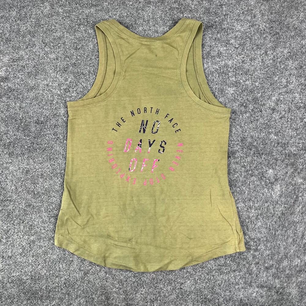 The North Face Tank Top Womens Size M Green Graphic Logo Racerback Casual